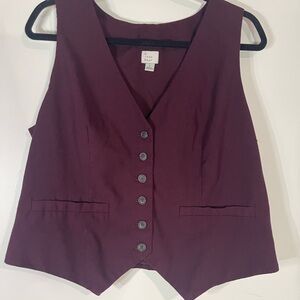 A New Day Maroon Sleeveless Vest